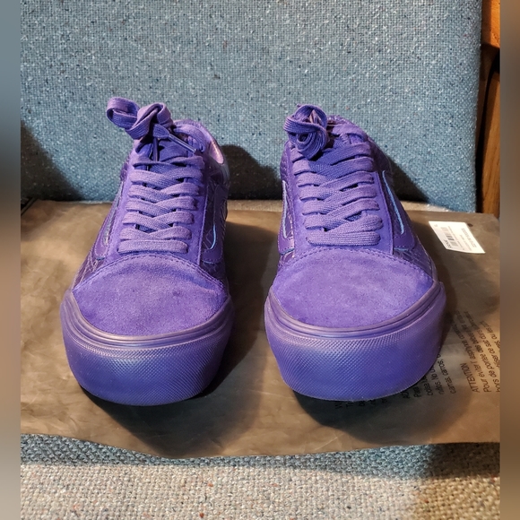 VansVault Old Skool VLT LX Croc Skin (Deep Blue)SamplePair Sz9Mens - Picture 5 of 10